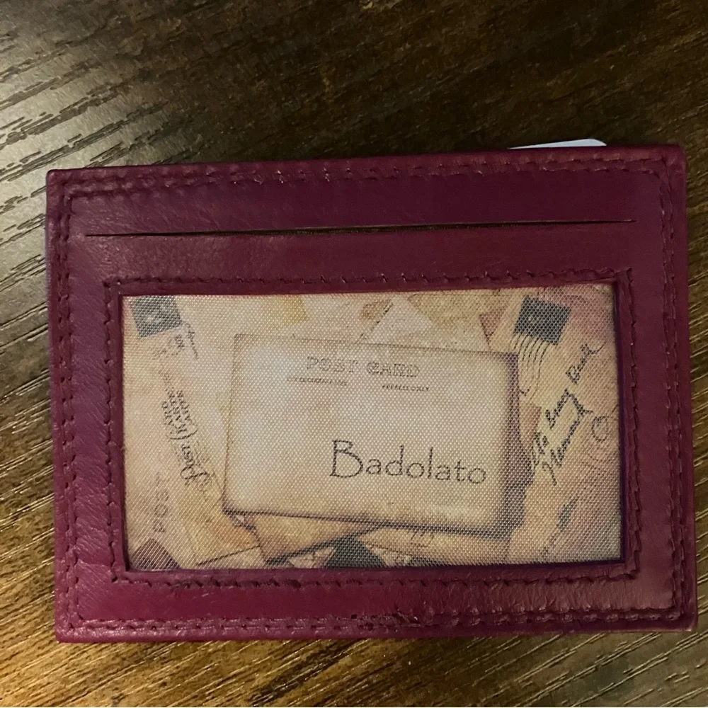 Slimline Vera Pelle “Genuine Leather” Credit Card Holder NWOT